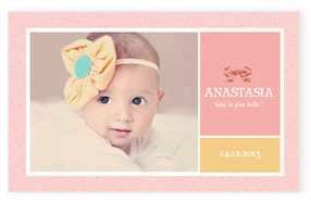 Faire-part de naissance Anastasia