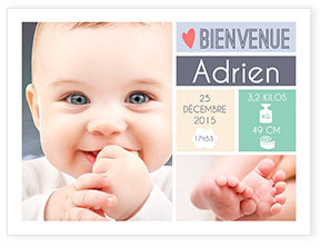 Faire-part de naissance Adrien