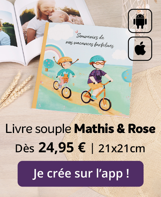 Livre souple les vacances farfelues de Mathis et Rose 