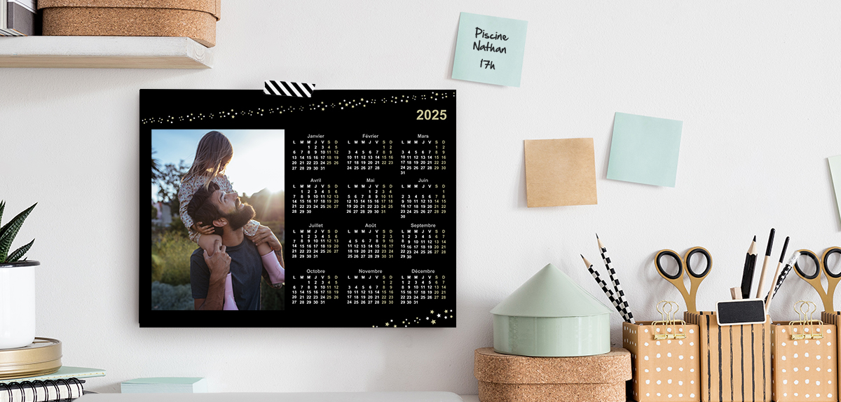 calendrier personnalisé 2025